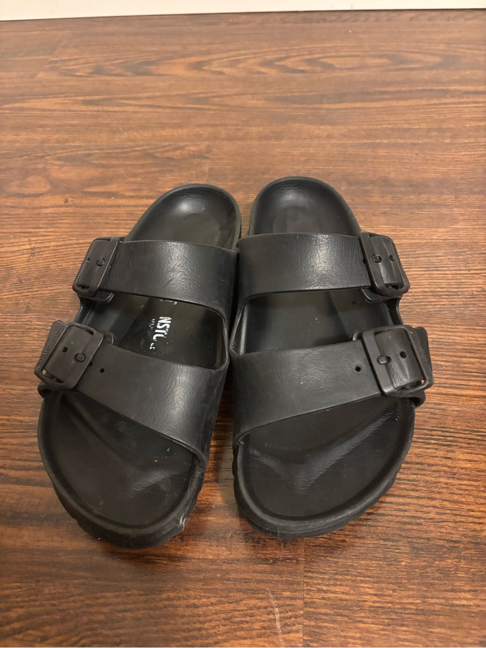 Birkenstock Men's Black Double-Buckle Sandals